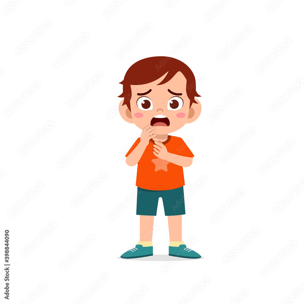 cute little kid boy show worry and scared pose expression cute little kid boy show worry and scared pose expression