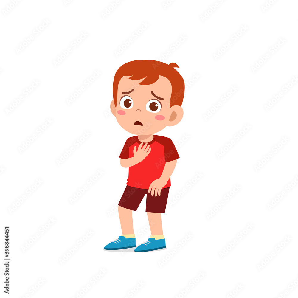 cute little kid boy show worry and scared pose expression cute little kid boy show worry and scared pose expression