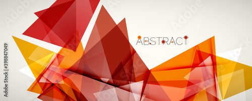 Geometric abstract background. Color triangle shapes. Vector illustration for covers, banners, flyers and posters and other designs