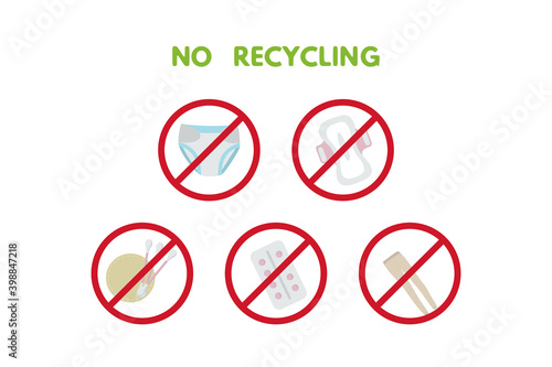 No recycling trash