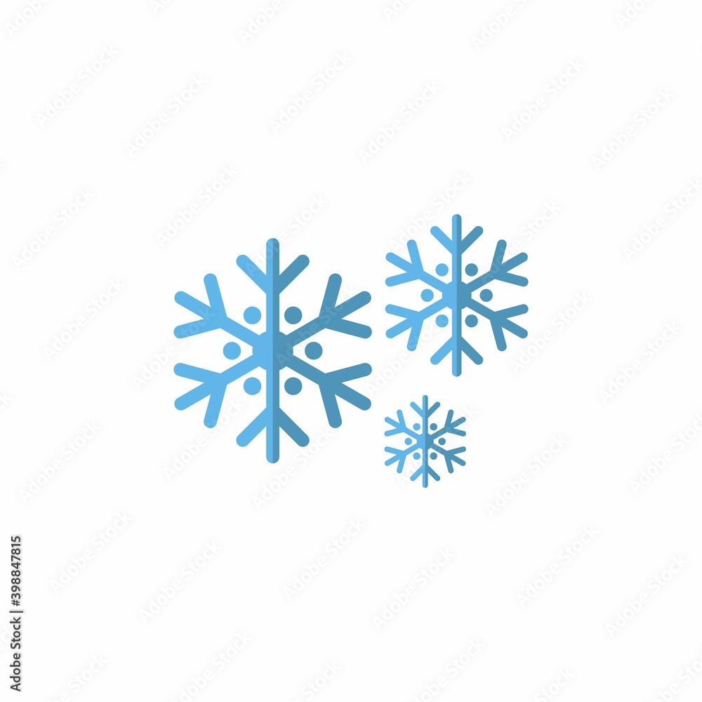 Snowflake vector illustration, Christmas and winter theme, snowflake flat icon, isolated on white background Snowflake vector illustration, Christmas and winter theme, snowflake flat icon, isolated on white background
