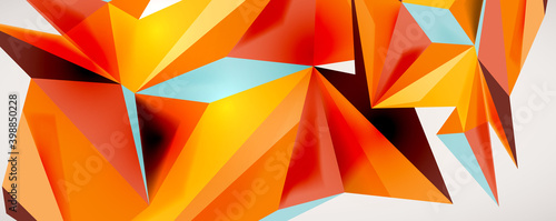 Wallpaper Mural Vector triangle geometric backgrounds. Low poly 3d shape on light backdrop. Vector illustration for covers, banners, flyers and posters and other designs Torontodigital.ca