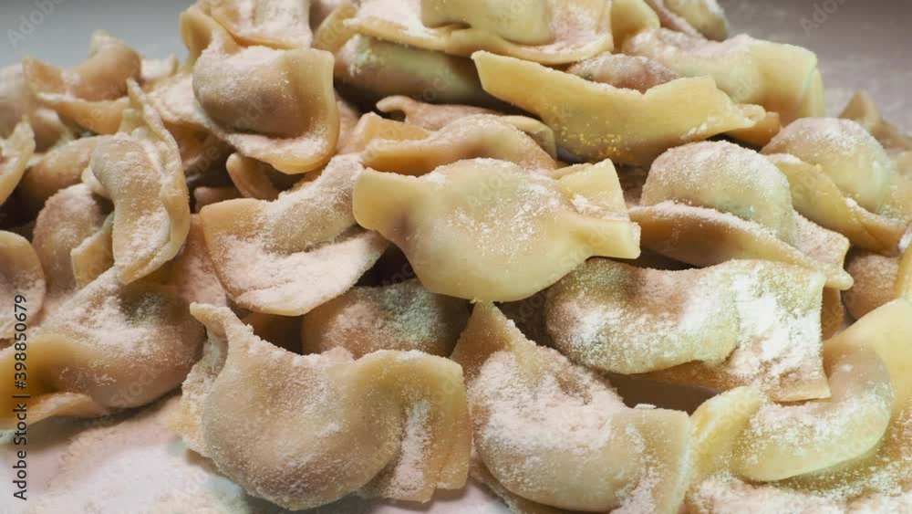 A kind of ravioli, casoncelli, home made traditional food of the Bergamo area, Italy. Delicious Italian food A kind of ravioli, casoncelli, home made traditional food of the Bergamo area, Italy. Delicious Italian food