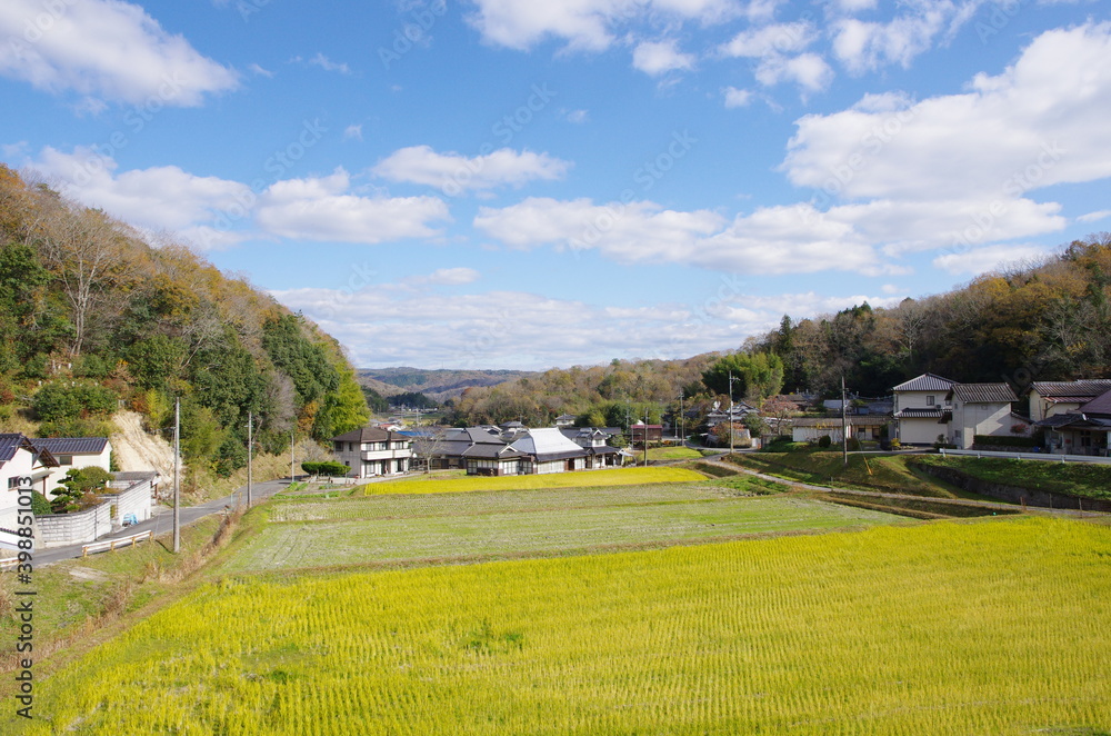 田舎の冬景色（岡山県赤磐市小原）