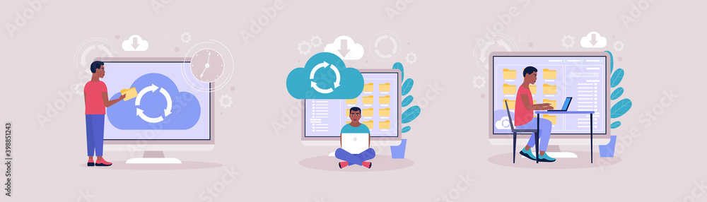 Cloud data storage concept