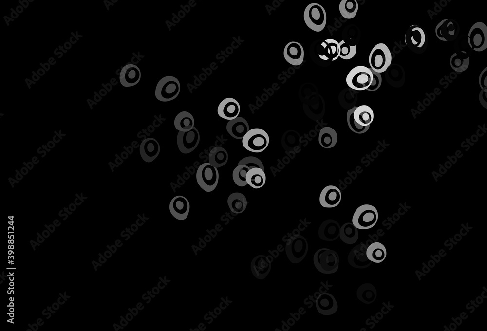 Dark Silver, Gray vector pattern with spheres.