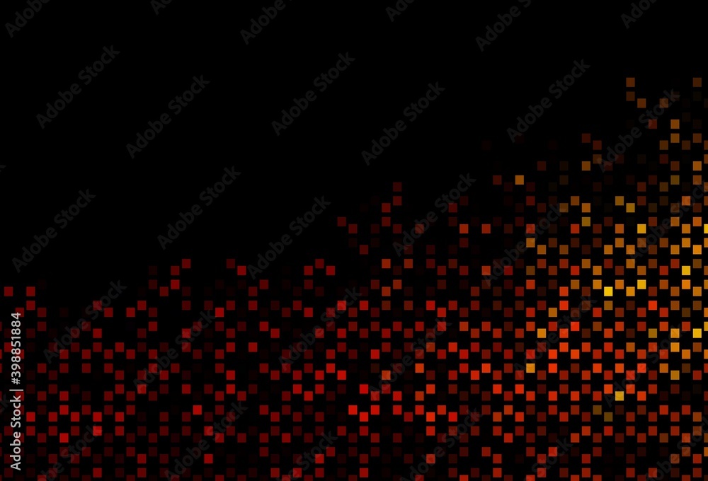 Dark Orange vector backdrop with lines, rectangles.
