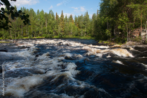 threshold on the River Pistojoki rough water swift current travel alloy North Karelia 2014