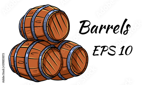 Barrel for wine or beer.