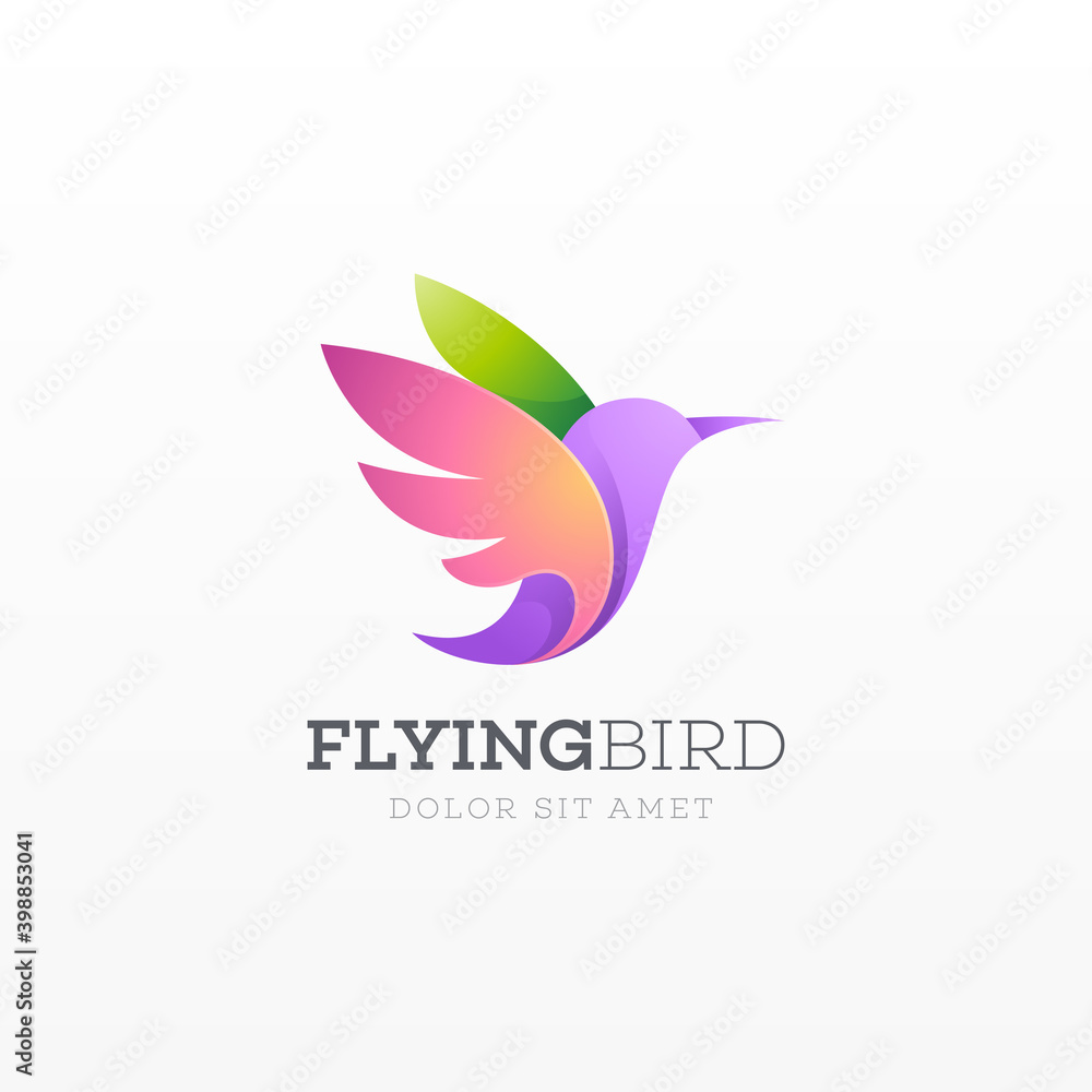 Flying bird logo template Flying bird logo template