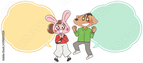 動物のキャラクター 男女