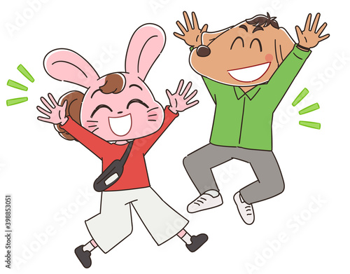 動物のキャラクター 男女