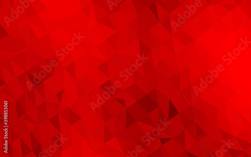 Light Red vector polygon abstract layout. Shining illustration, which consist of triangles. Elegant pattern for a brand book.