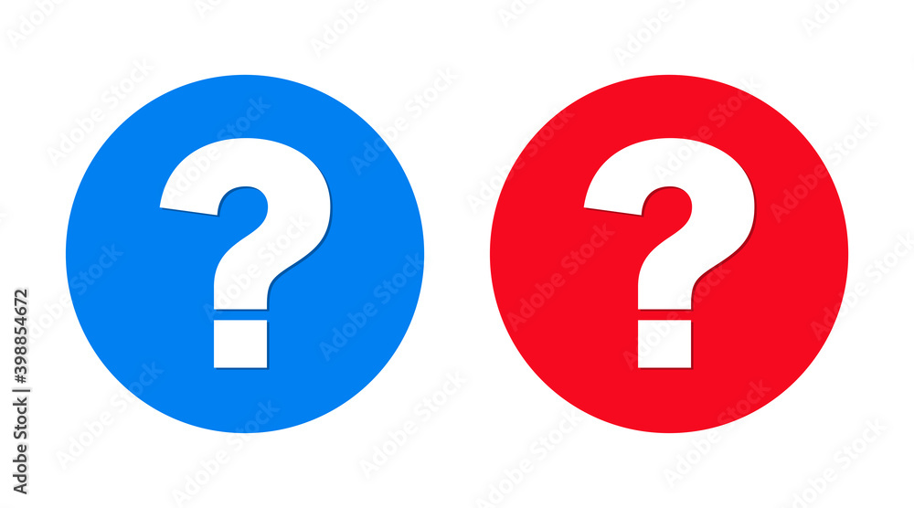 Question mark icon flat trendy round button set Question mark icon flat trendy round button set