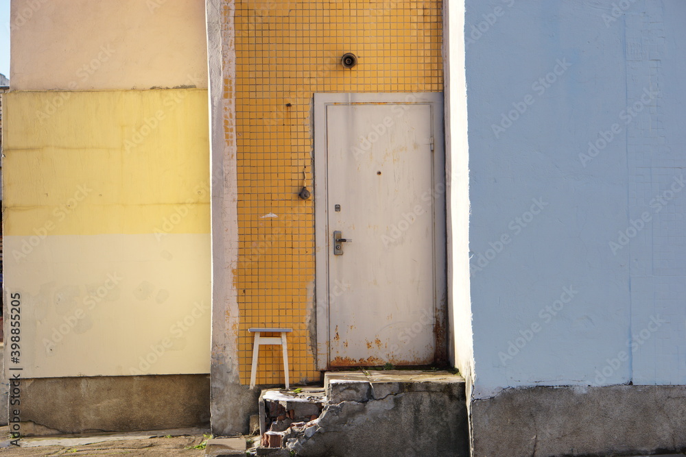 composition of a chair on a wall composition of a chair on a wall