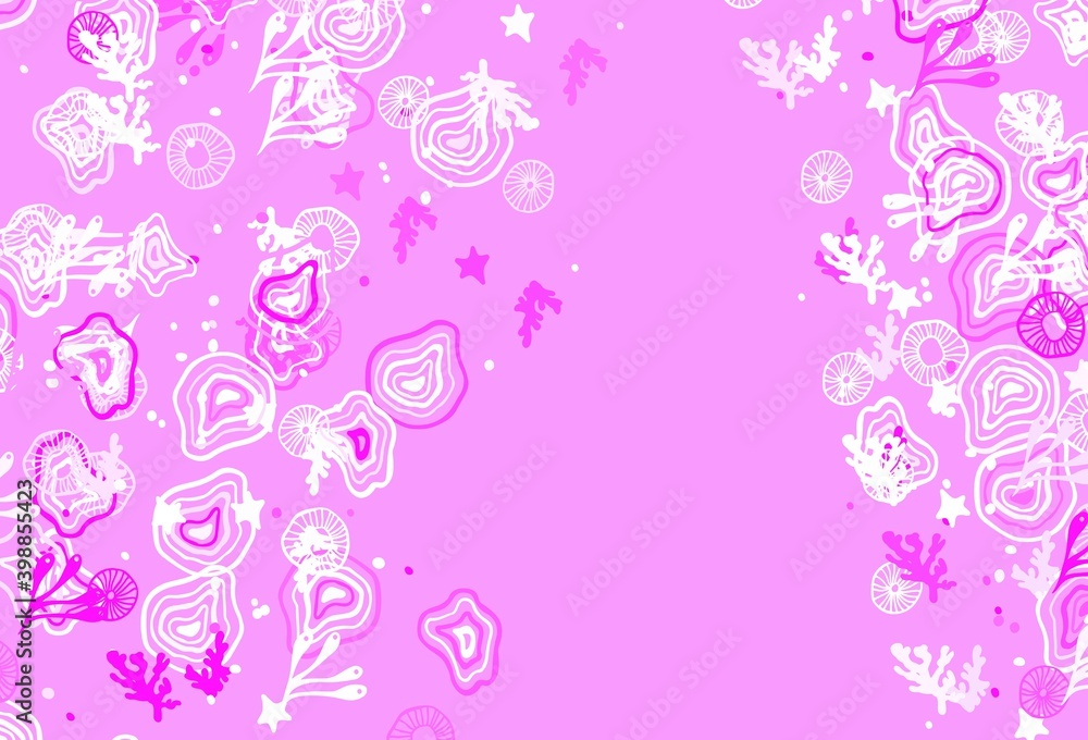 Light Purple vector template with chaotic shapes. Light Purple vector template with chaotic shapes.