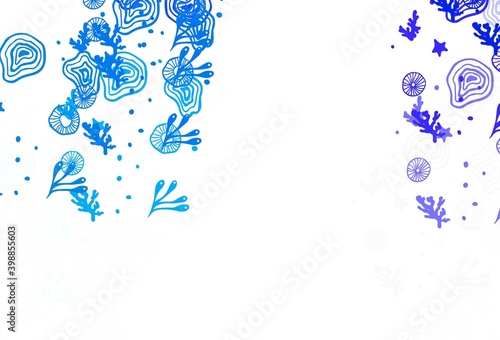 Light Pink  Blue vector texture with abstract forms.