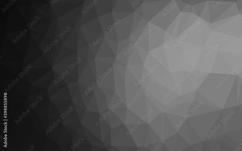 Obraz premium Dark Silver, Gray vector low poly cover. A vague abstract illustration with gradient. Template for a cell phone background.