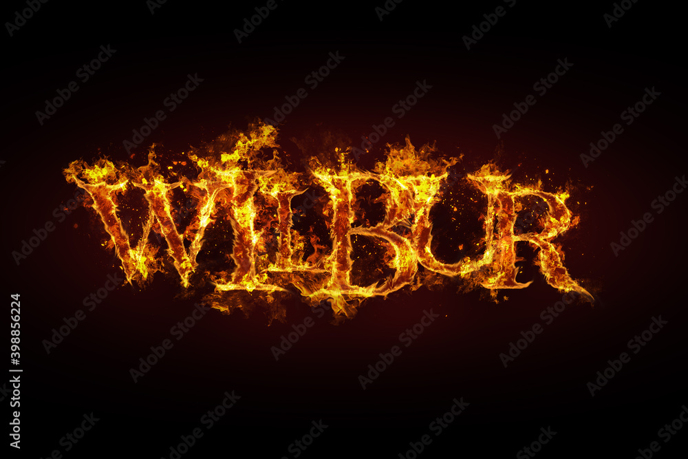 Wilbur name made of fire and flames Wilbur name made of fire and flames