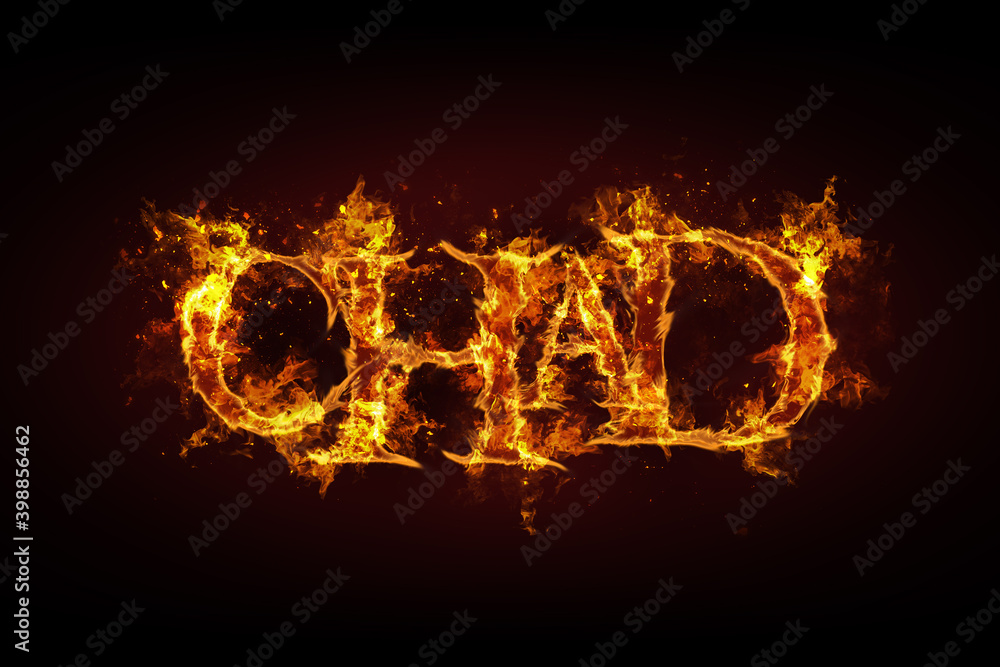 Chad name made of fire and flames Chad name made of fire and flames