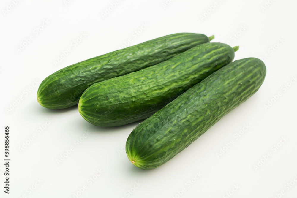 cucumbers on a white background cucumbers on a white background