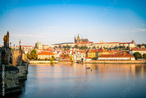 Old town of Prague with the famous Prague's castle, Czech Republic photo