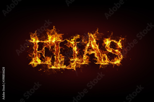 Elias name made of fire and flames