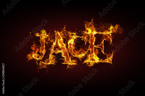 Jace name made of fire and flames