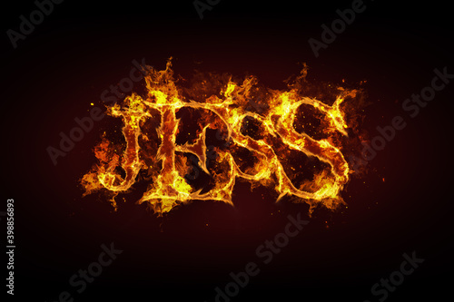 Jess name made of fire and flames