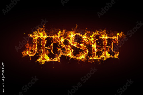 Jessie name made of fire and flames