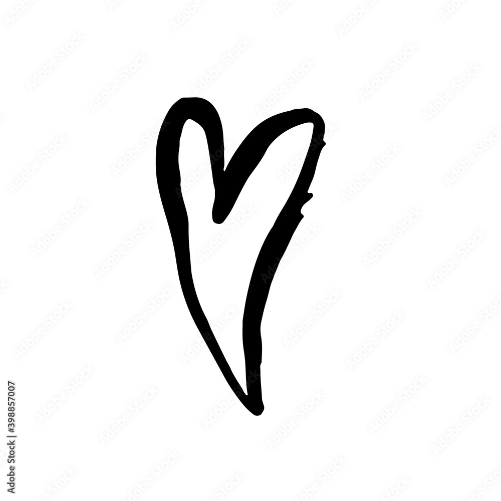 Grunge heart. Valentine day print. Vector illustration. Grunge heart. Valentine day print. Vector illustration.