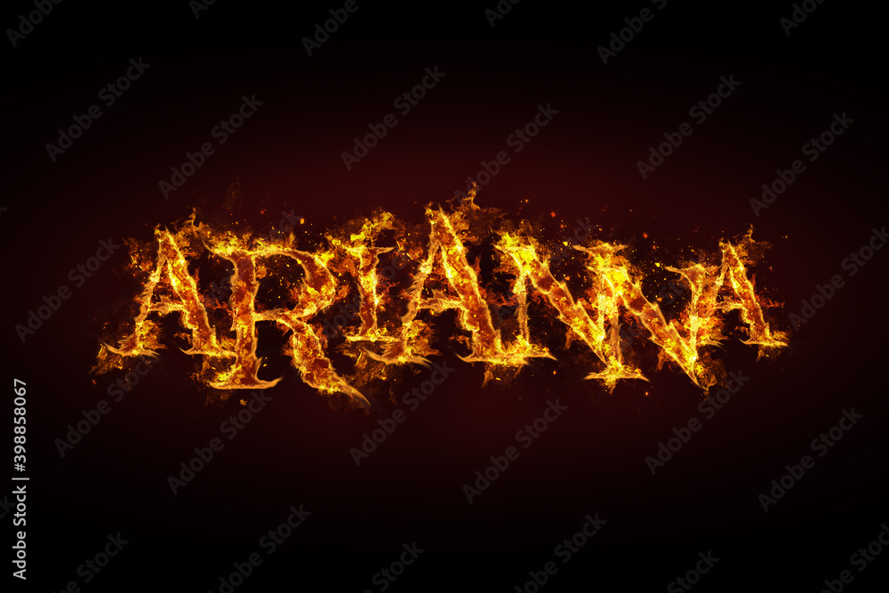 Arianna name made of fire and flames Arianna name made of fire and flames
