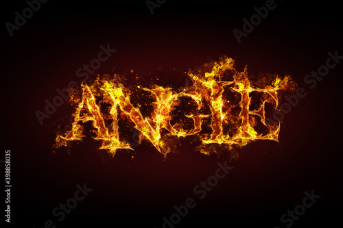 Angie name made of fire and flames