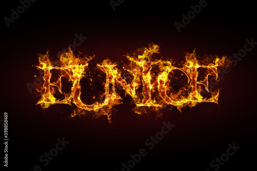 Eunice name made of fire and flames