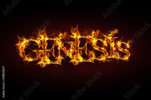 Genesis name made of fire and flames