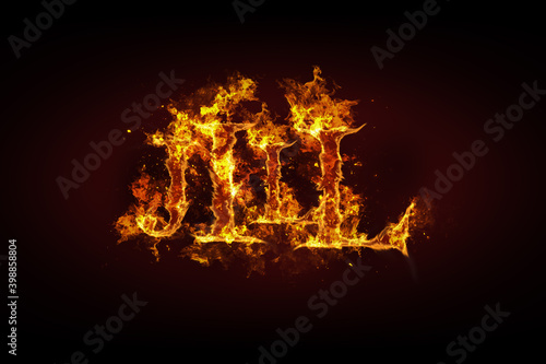 Jill name made of fire and flames