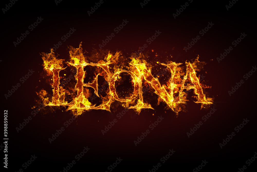 Leona name made of fire and flames Leona name made of fire and flames