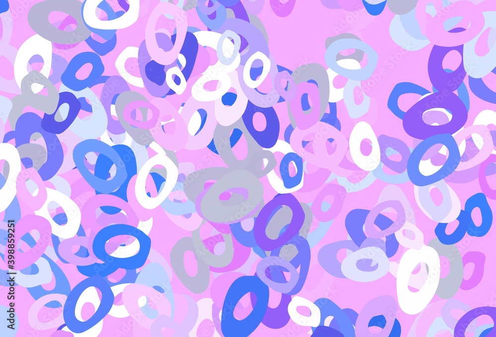 Light Pink, Blue vector background with bubbles. Light Pink, Blue vector background with bubbles.