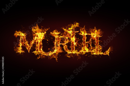 Muriel name made of fire and flames
