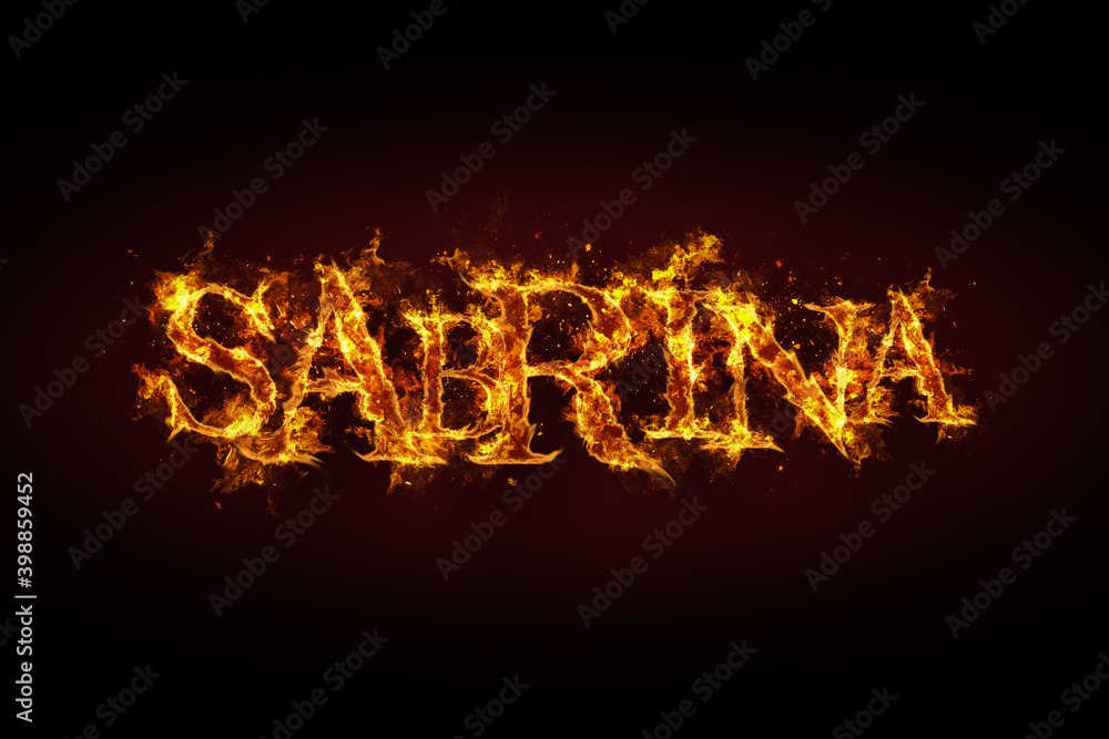 Sabrina name made of fire and flames Sabrina name made of fire and flames