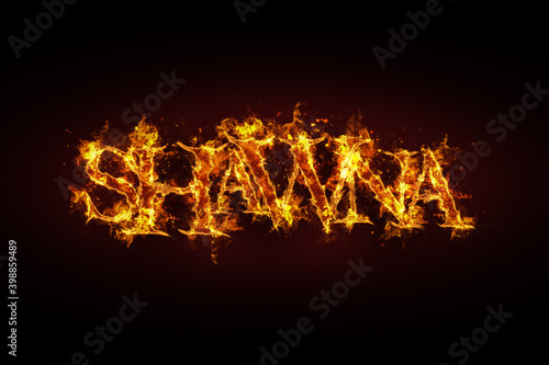 Shawna name made of fire and flames