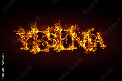Yesenia name made of fire and flames