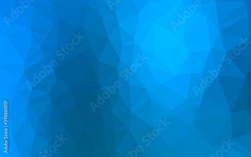 Light BLUE vector polygon abstract layout. A vague abstract illustration with gradient. Textured pattern for background.