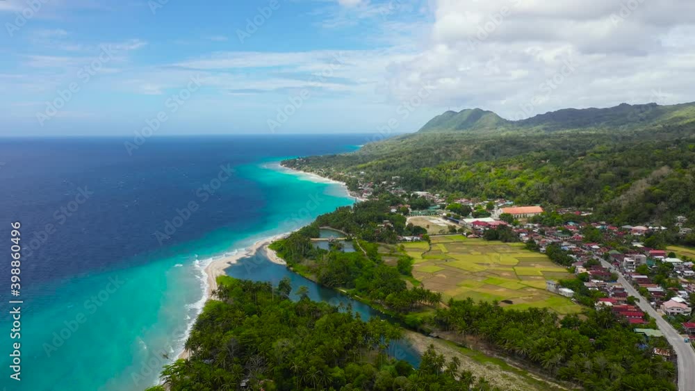 Beautiful tropical beach and turquoise water view from above. Bohol, Philippines. Summer and travel vacation concept. Beautiful tropical beach and turquoise water view from above. Bohol, Philippines. Summer and travel vacation concept.