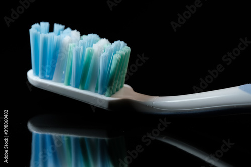 Toothbrush on black background