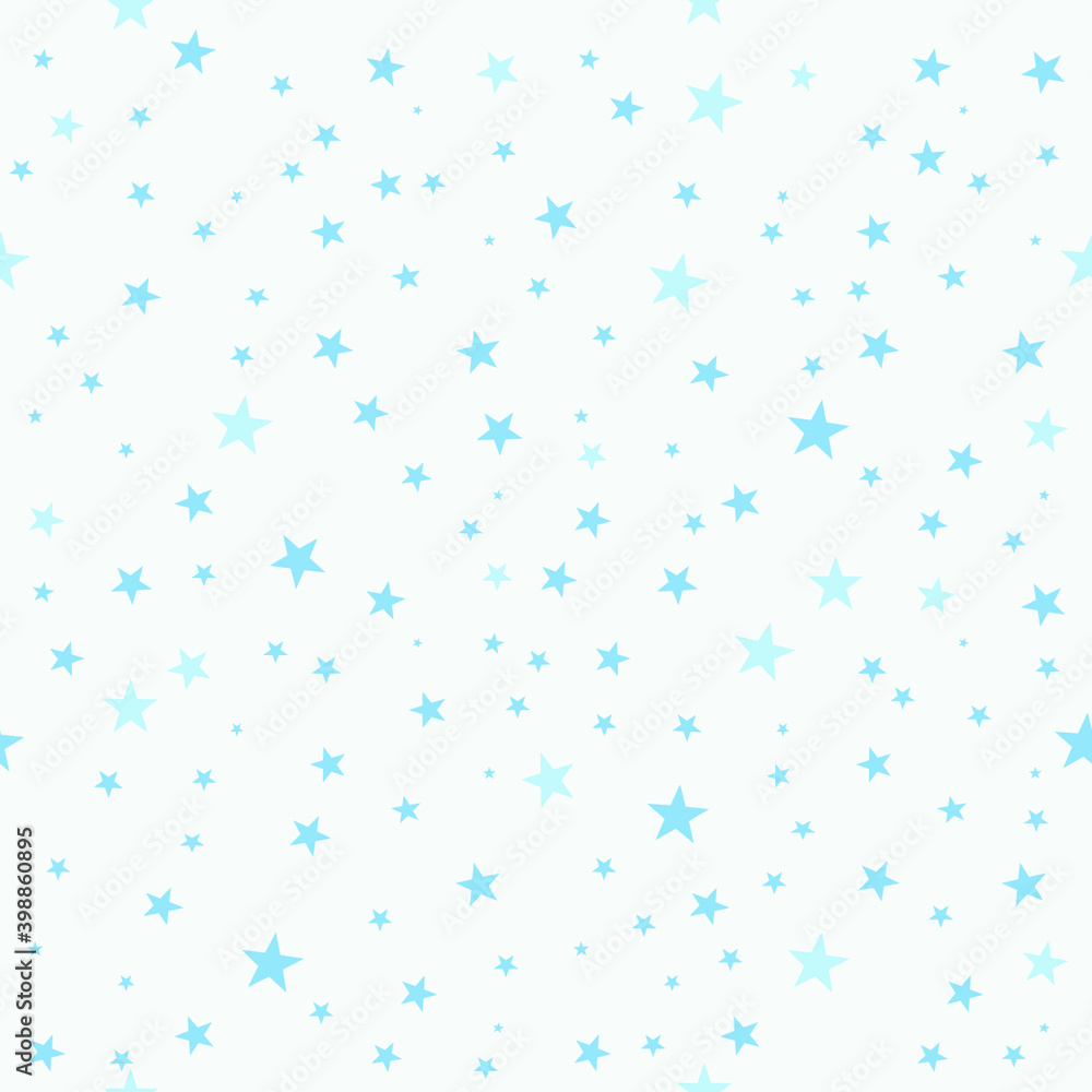 Seamless pattern with stars, light blue background, vector design Seamless pattern with stars, light blue background, vector design
