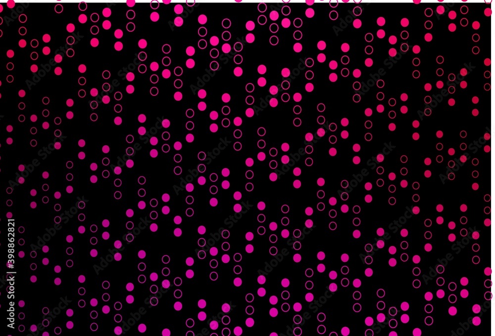 Dark Purple, Pink vector template with circles. Dark Purple, Pink vector template with circles.