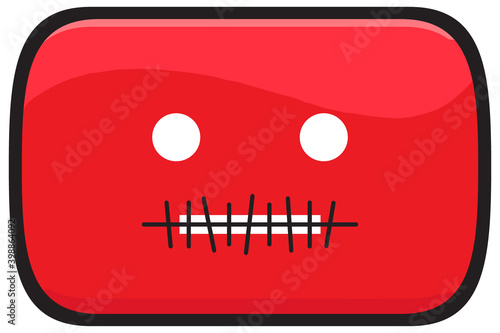 Censored Video Social media icon, channel video content