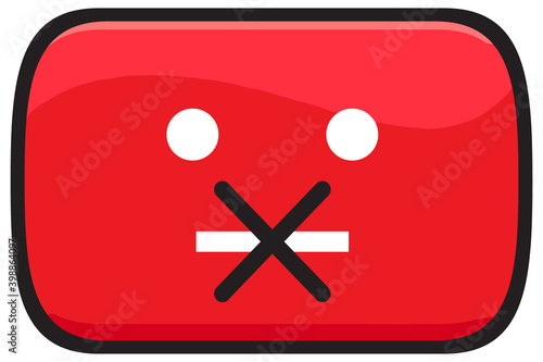 Censored Video Social media icon, channel video content