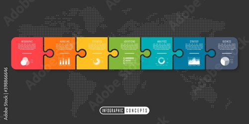 Infographic timeline template can be used for chart, diagram, web design, presentation, advertising, history